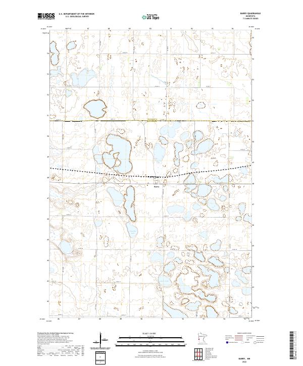 Barry, MN — USGS 7.5-minute topo (2022)