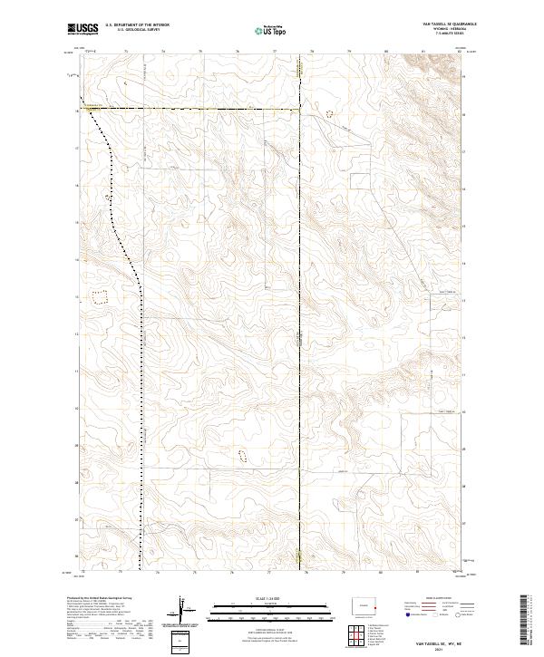 Van Tassell SE, WY-NE — USGS 7.5-minute topo (2021)