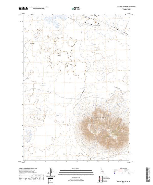 Big Southern Butte, ID — USGS 7.5-minute topo (2023)