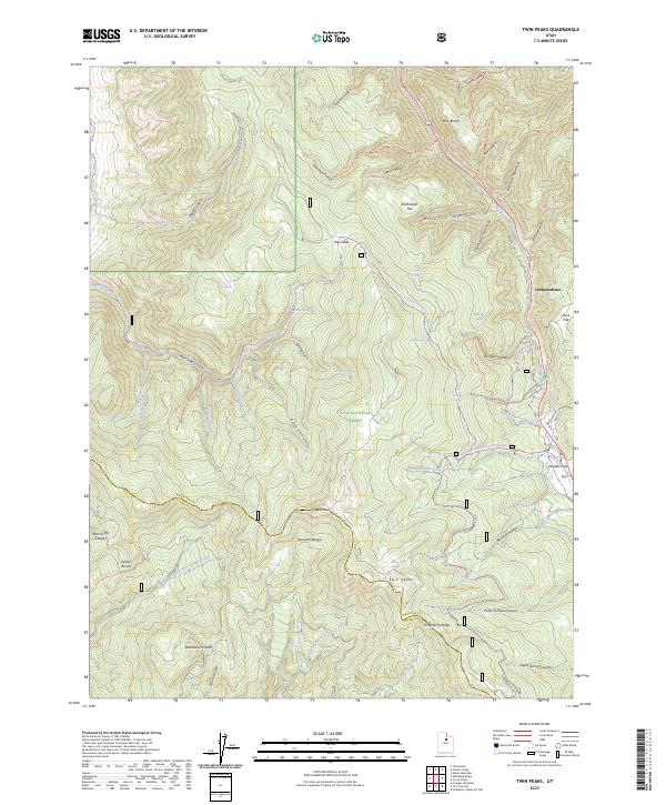 Twin Peaks, UT — USGS 7.5-minute topo (2023)