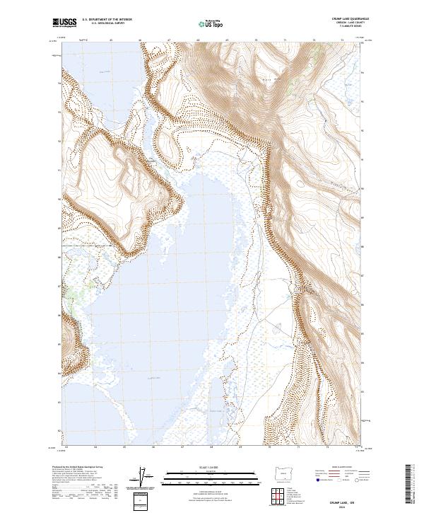 Crump Lake, OR — USGS 7.5-minute topo (2024)