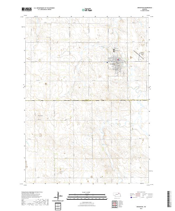 Creighton, NE — USGS 7.5-minute topo (2021)
