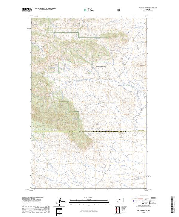 Palisade Butte, MT — USGS 7.5-minute topo (2024)