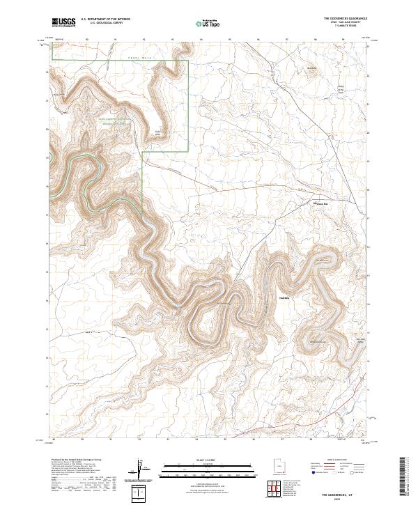 The Goosenecks, UT — USGS 7.5-minute topo (2023)
