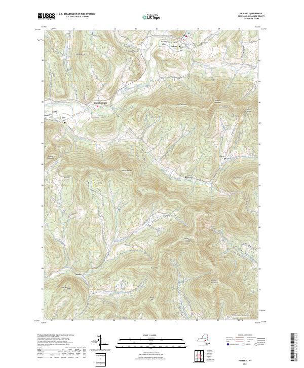 Hobart, NY — USGS 7.5-minute topo (2023)