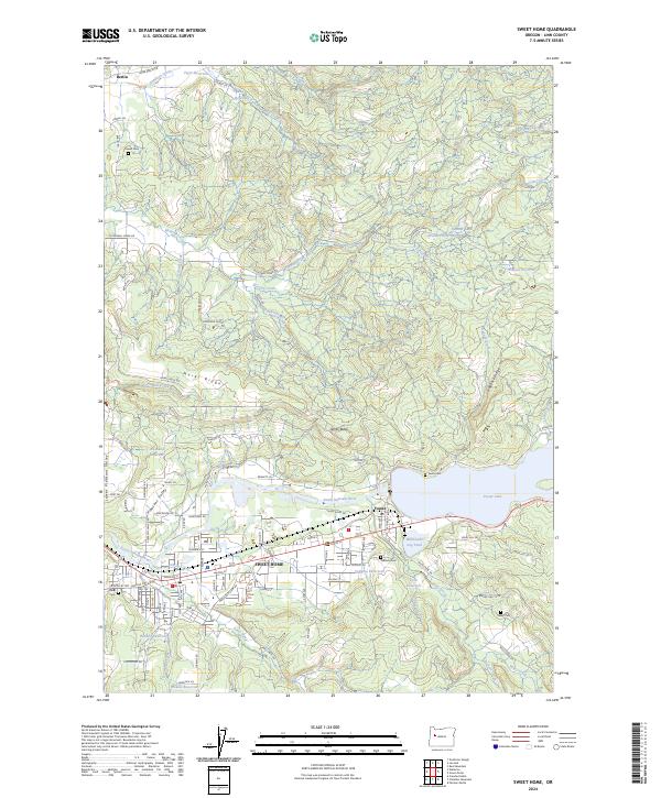 Sweet Home, OR — USGS 7.5-minute topo (2024)