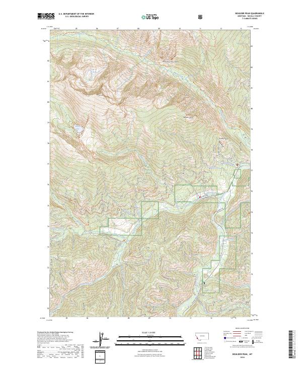 Boulder Peak, MT — USGS 7.5-minute topo (2024)