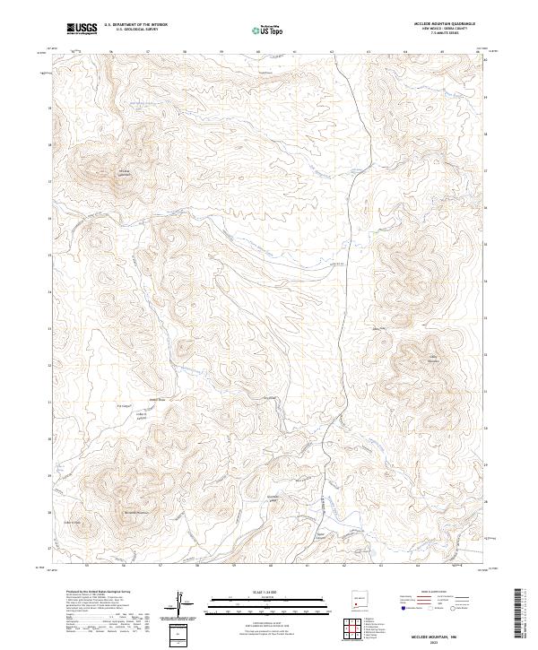 McClede Mountain, NM — USGS 7.5-minute topo (2023)