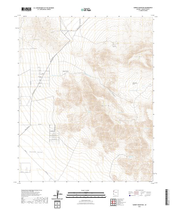 Garnet Mountain, AZ — USGS 7.5-minute topo (2021)