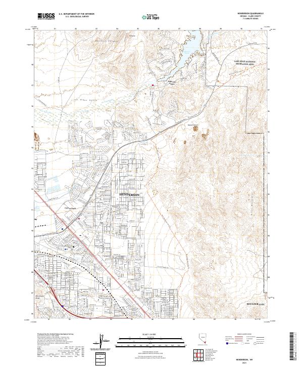 Henderson, NV — USGS 7.5-minute topo (2021)