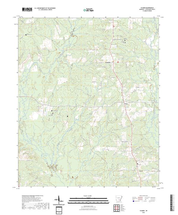 Calmer, AR — USGS 7.5-minute topo (2024)