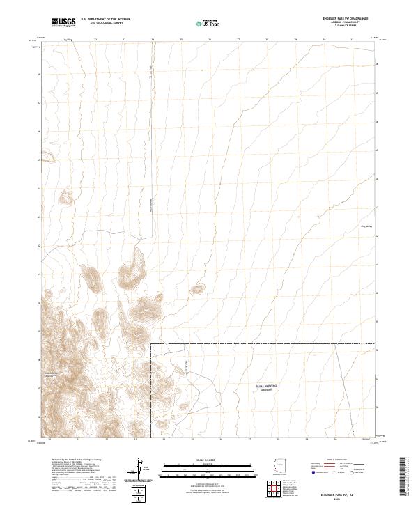 Engesser Pass SW, AZ — USGS 7.5-minute topo (2021)