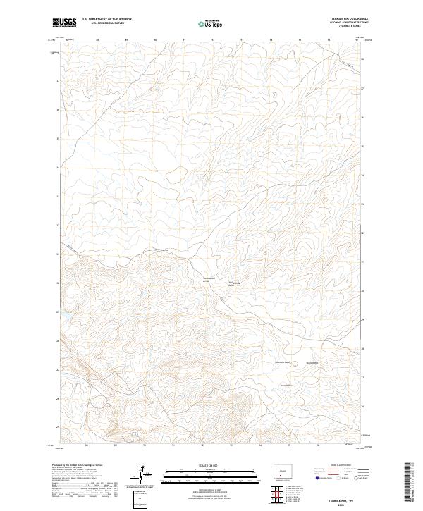 Tenmile Rim, WY — USGS 7.5-minute topo (2021)