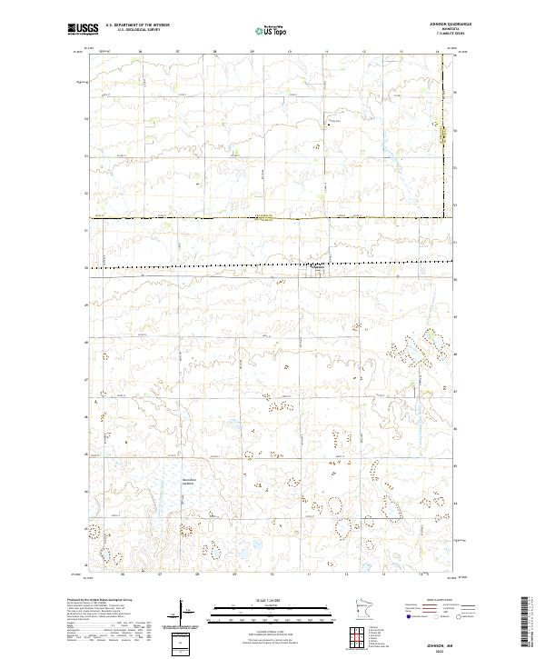 Johnson, MN — USGS 7.5-minute topo (2022)