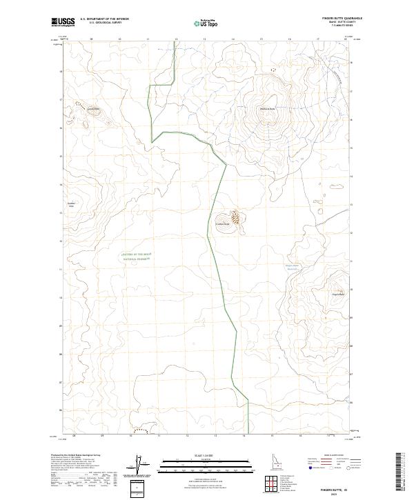 Fingers Butte, ID — USGS 7.5-minute topo (2023)