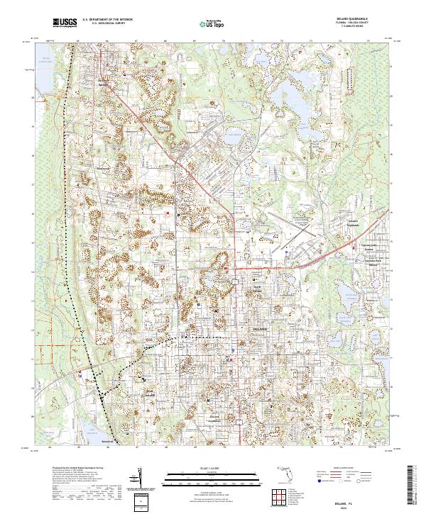 DeLand, FL — USGS 7.5-minute topo (2024)