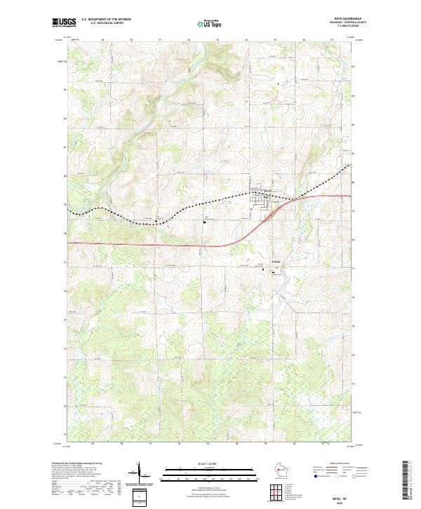 Boyd, WI — USGS 7.5-minute topo (2022)