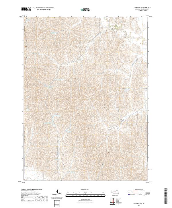 Lexington NW, NE — USGS 7.5-minute topo (2021)