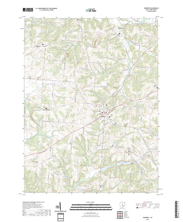 Somerset, OH — USGS 7.5-minute topo (2023)