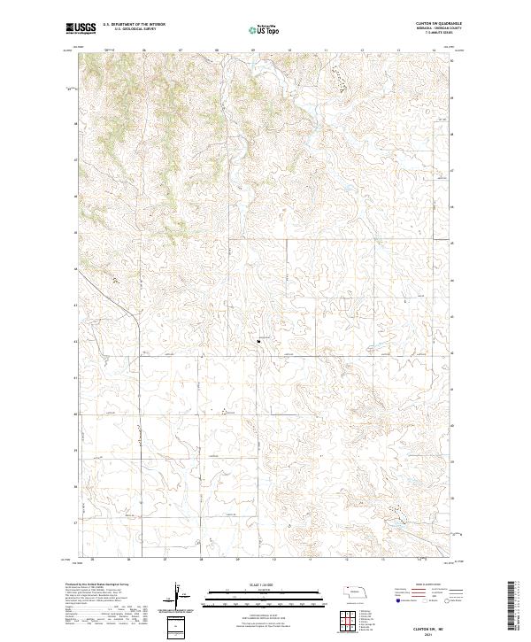 Clinton SW, NE — USGS 7.5-minute topo (2021)