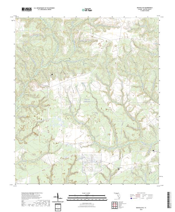 Niceville SE, FL — USGS 7.5-minute topo (2024)