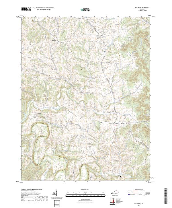 Hillsboro, KY — USGS 7.5-minute topo (2022)