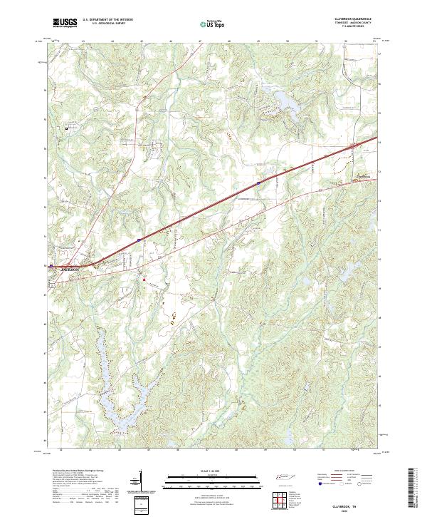 Claybrook, TN — USGS 7.5-minute topo (2022)