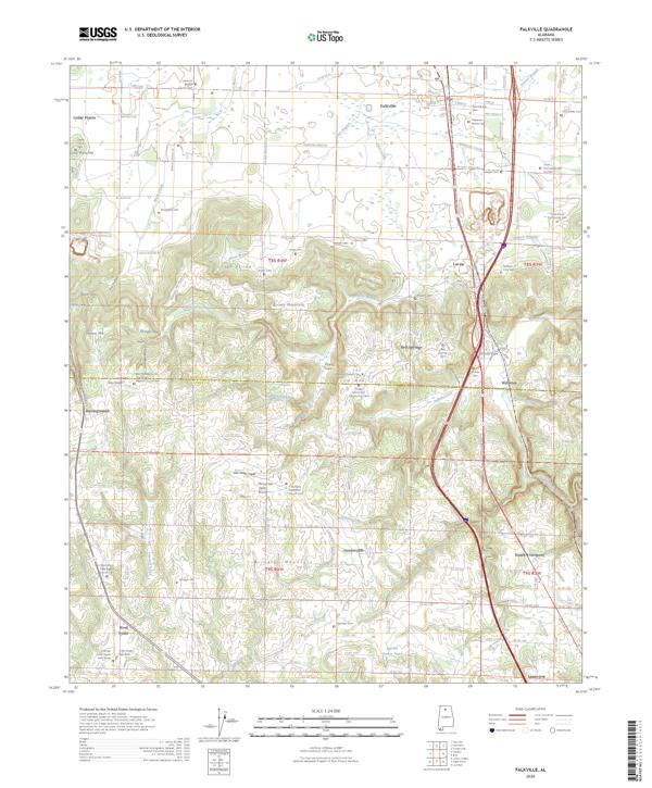 Falkville, AL — USGS 7.5-minute topo (2026)