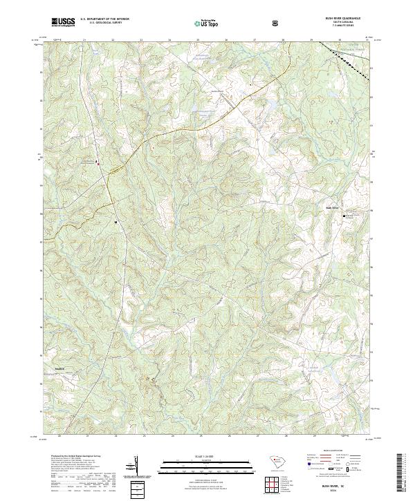 Bush River, SC — USGS 7.5-minute topo (2024)