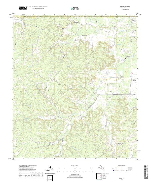 Doss, TX — USGS 7.5-minute topo (2022)