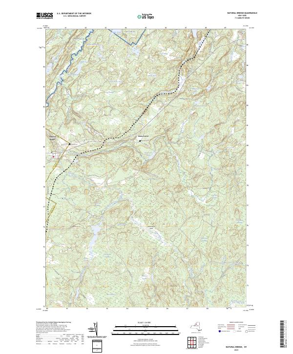 Natural Bridge, NY — USGS 7.5-minute topo (2023)