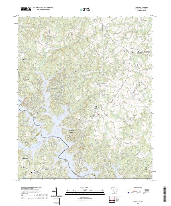 Oakway, SC-GA — USGS 7.5-minute topo (2024)