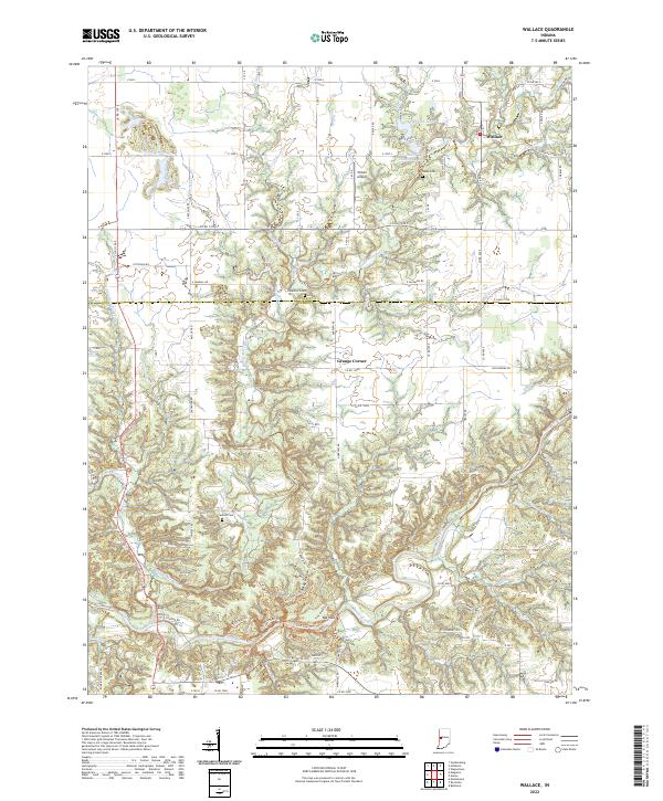 Wallace, IN — USGS 7.5-minute topo (2022)