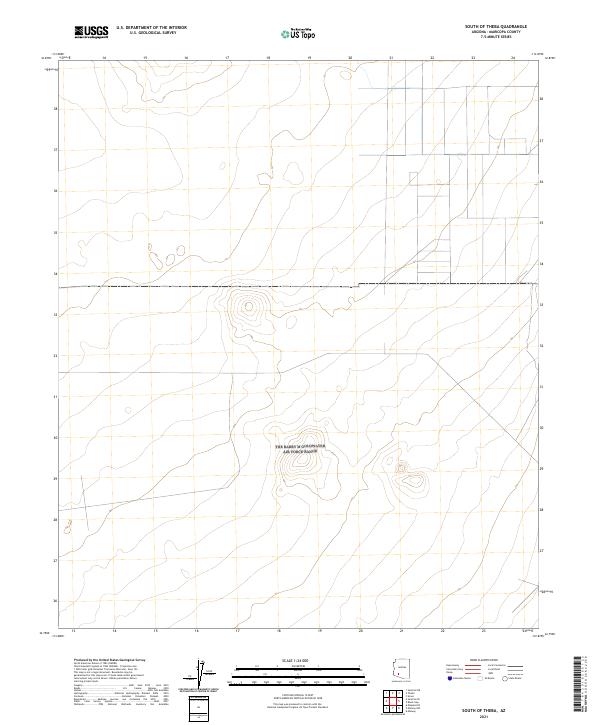 South of Theba, AZ — USGS 7.5-minute topo (2021)