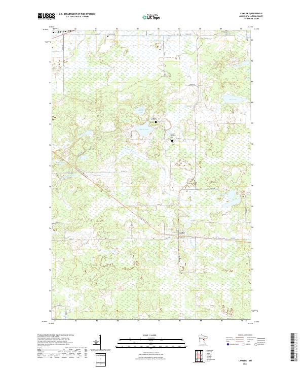 Lawler, MN — USGS 7.5-minute topo (2022)