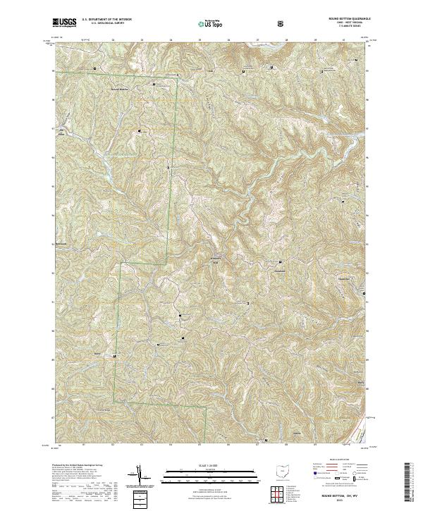 Round Bottom, OH-WV — USGS 7.5-minute topo (2023)