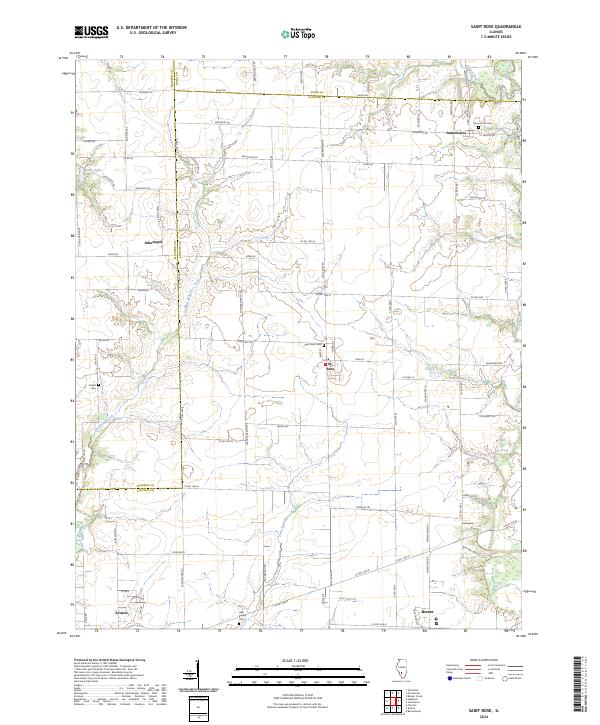 Saint Rose, IL — USGS 7.5-minute topo (2024)