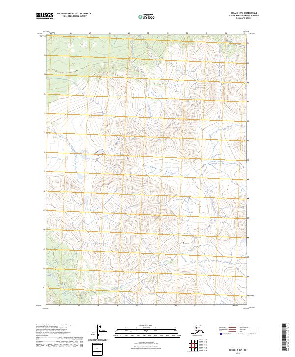 Kenai B-1 SW, AK — USGS 7.5-minute topo (2024)