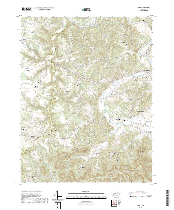 Panola, KY — USGS 7.5-minute topo (2022)