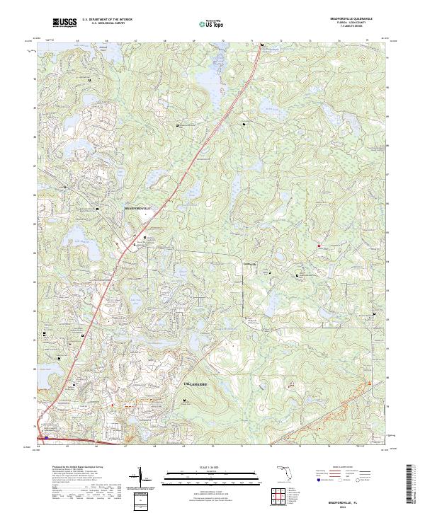 Bradfordville, FL — USGS 7.5-minute topo (2024)
