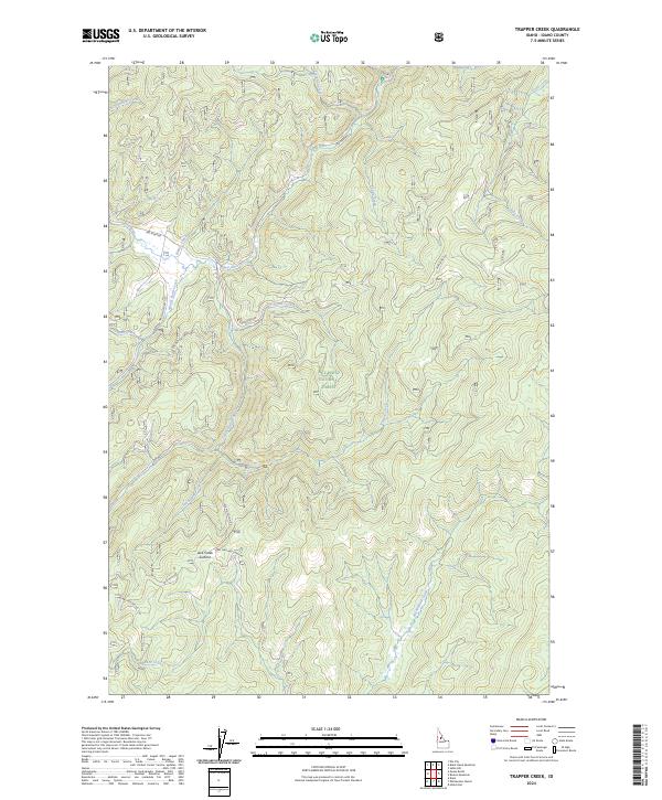 Trapper Creek, ID — USGS 7.5-minute topo (2024)