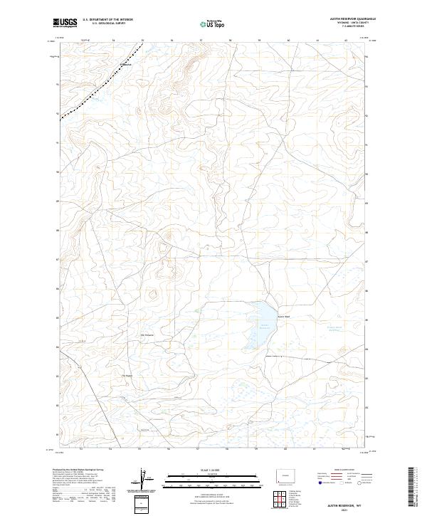 Austin Reservoir, WY — USGS 7.5-minute topo (2021)