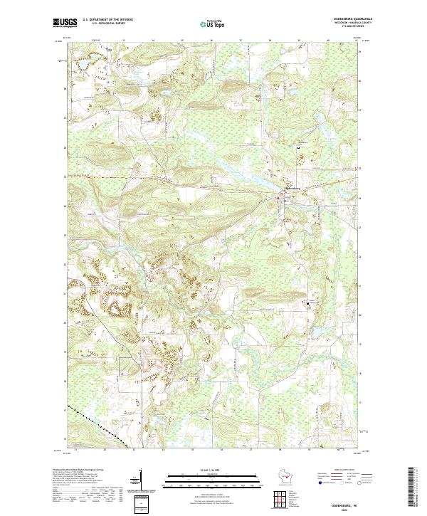 Ogdensburg, WI — USGS 7.5-minute topo (2022)