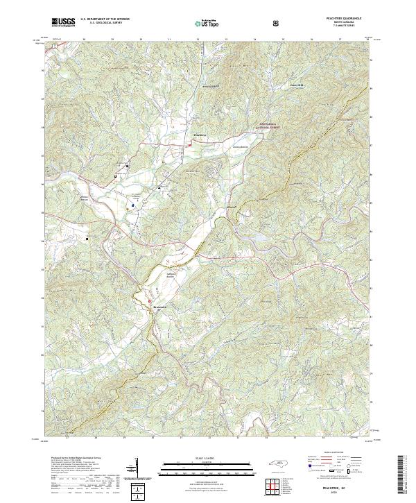 Peachtree, NC — USGS 7.5-minute topo (2022)
