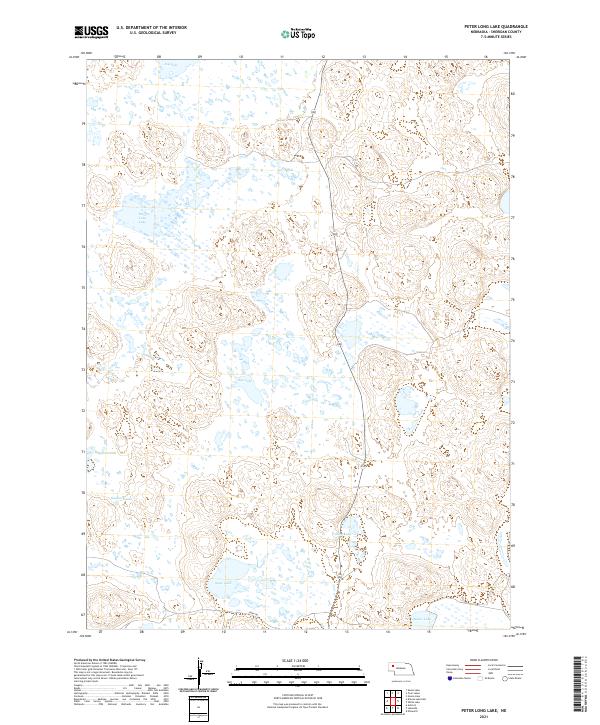 Peter Long Lake, NE — USGS 7.5-minute topo (2021)