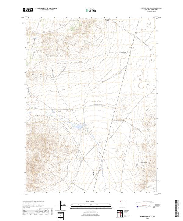 Warm Spring Hills, UT — USGS 7.5-minute topo (2023)
