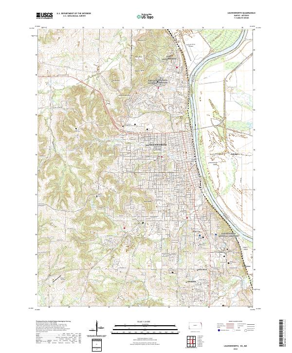 Leavenworth, KS-MO — USGS 7.5-minute topo (2022)
