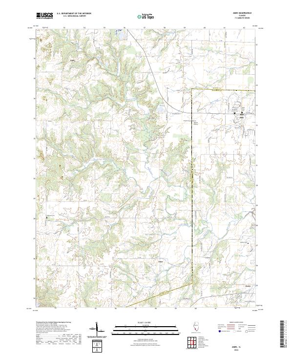 Ames, IL — USGS 7.5-minute topo (2024)