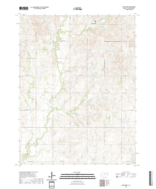 Vine Creek, KS — USGS 7.5-minute topo (2022)