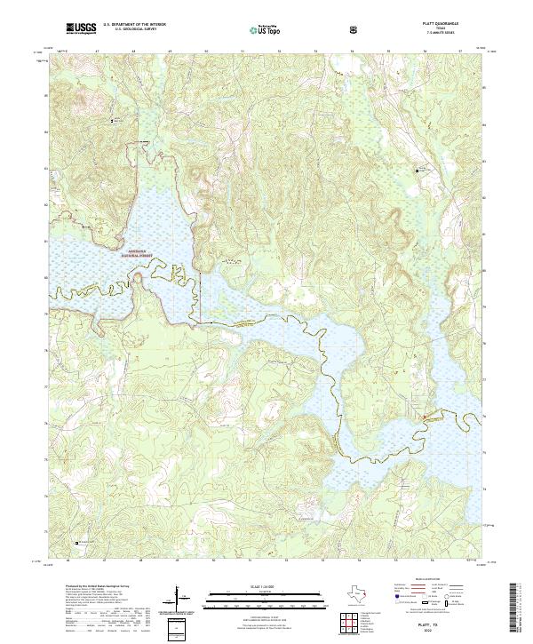 Platt, TX — USGS 7.5-minute topo (2022)